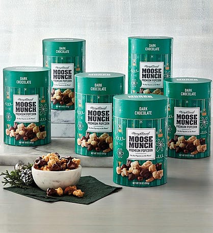 Moose Munch&#174; Dark Chocolate Premium Popcorn &#8211; 10 oz 6-Pack